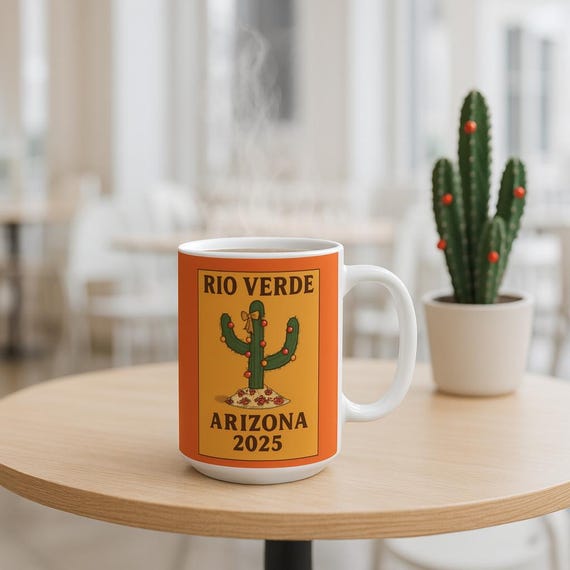 Rio Verde Holiday Cactus Mug | Arizona 2025 Souvenir