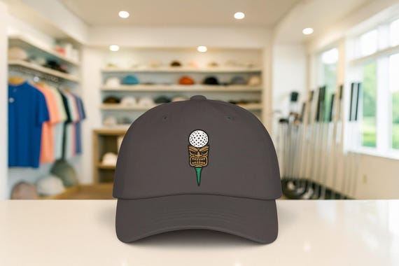 Tiki Golf Dad Cap | Embroidered Cotton Hat