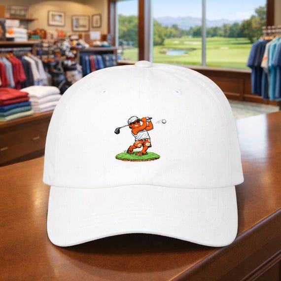 Surfer Golfer swinging club Classic Dad Cap | Funny Golf Dad Hat