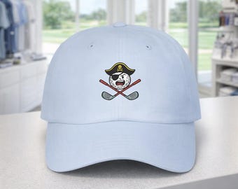 Pirate Golf Ball Logo Classic Dad Cap | Golfing Pirate Hat