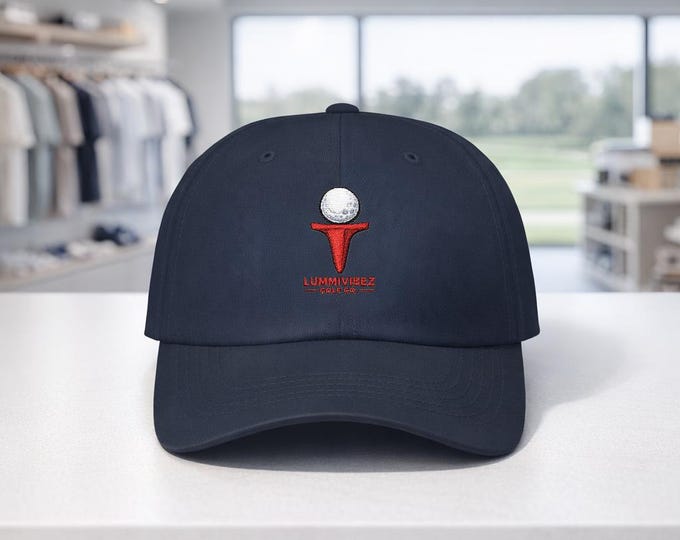 LummiVibez Golf Ball & Tee Embroidered Classic Dad Cap | Adjustable Golf Hat
