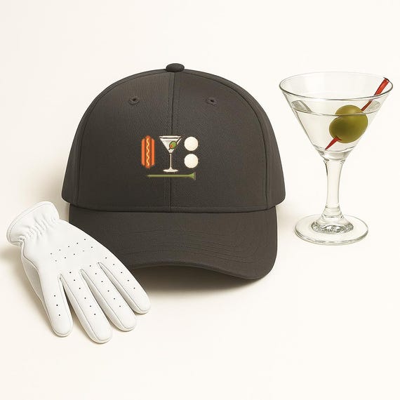 Glizzie Martini Golf Logo Cap | Weekend Golfer Essentials