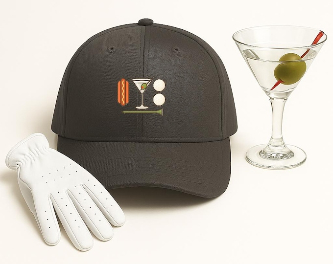 Glizzie Martini Golf Logo Cap | Weekend Golfer Essentials