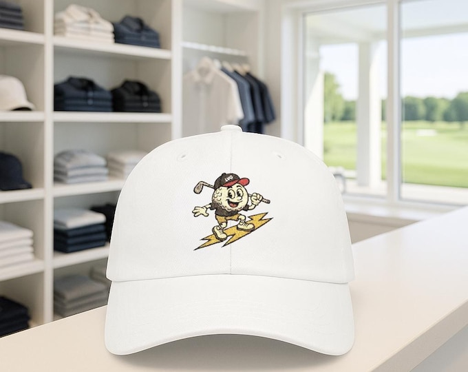 Happy Golfer Golf Cap | Golf Ball Bunker Shot Hat Logo