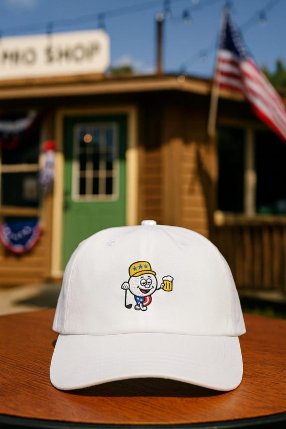 Boozy Golf Ball Fourth of July Dad Cap | Golf Hat