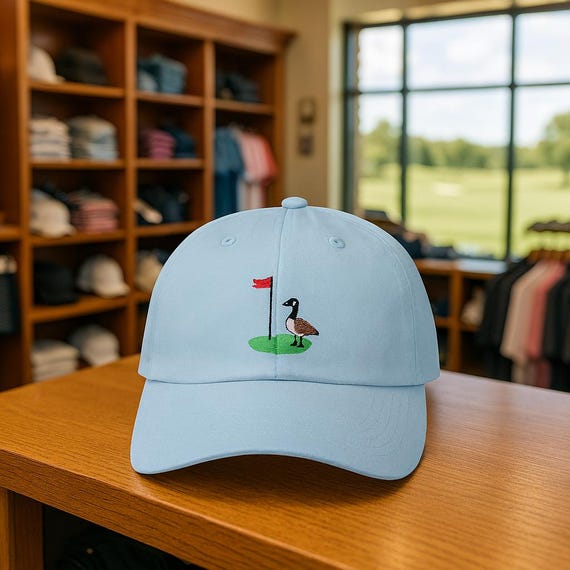 Goose on Green Dad Cap | Golf Hat