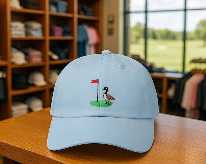 Goose on Green Dad Cap | Golf Hat