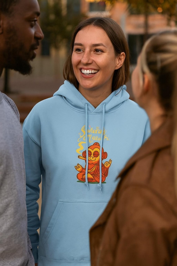 Stoner Buddha Fleece Hoodie: Comfy Spiritual Relaxation