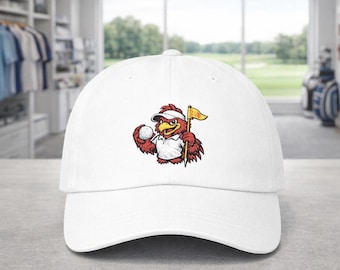 Gamecock Golfer Embroidered Cap | Dad Cap, Golf Birdie Logo