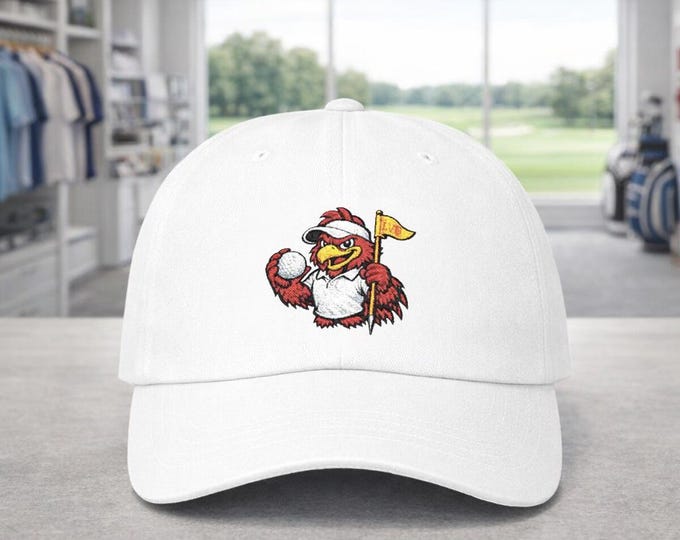 Gamecock Golfer Embroidered Cap | Dad Cap, Golf Birdie Logo