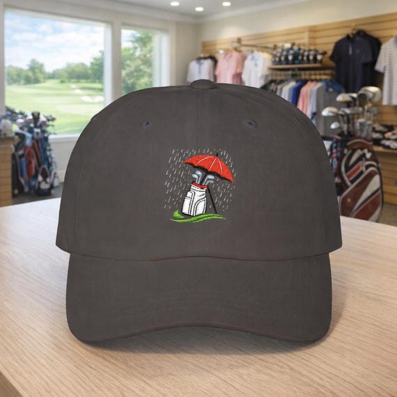 Rainy Day Golf Dad Hat | Embroidered PNW Golfer Cap
