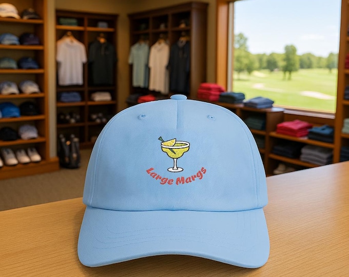 Large Marge Margarita Golf Logo Cap | Dad Cap, Lime on Tee Vacation Tournament Bachelorette