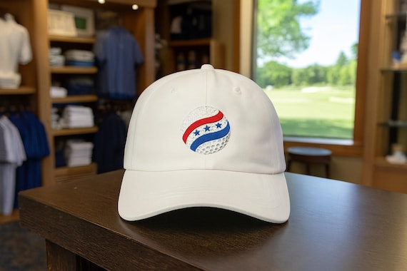 American Flag Golf Ball Logo Cap | Classic Dad Cap, America 250