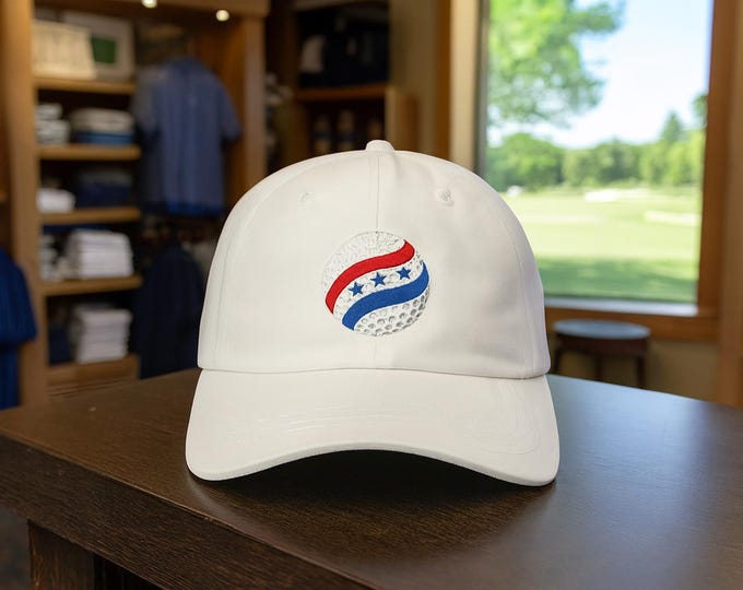American Flag Golf Ball Logo Cap | Classic Dad Cap, America 250