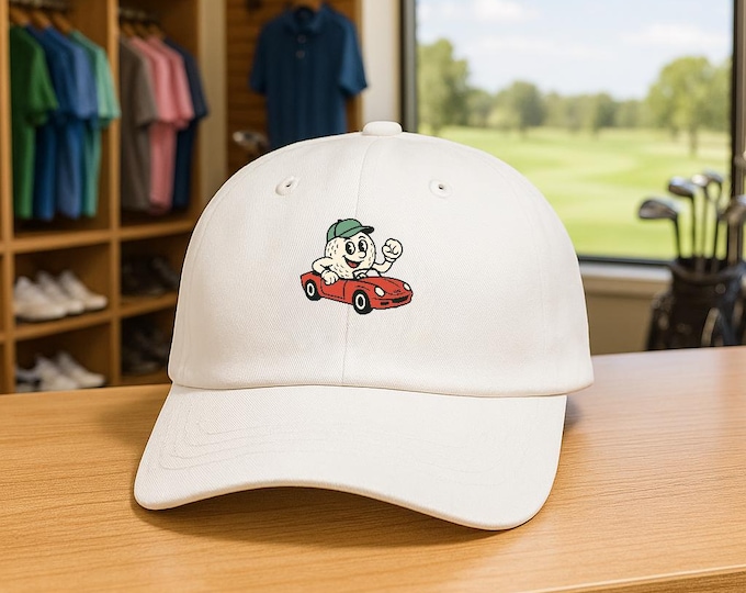 Golf Ball Golfer Driving Convertible Cap | Funny Golf Hat Logo
