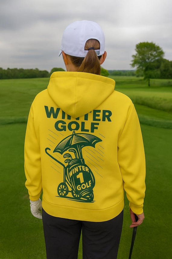Winter Golf Umbrella Graphic Hoodie | Fleece Lined