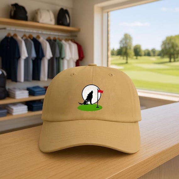 Howling Wolf Golf Logo Cap | Classic Dad Cap