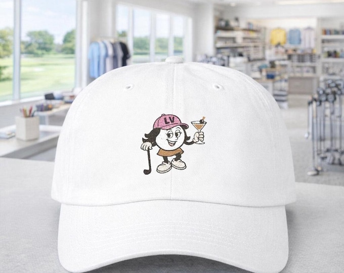 Boozy Golfer Girl Cap | Martini After 18 Holes Golf Hat
