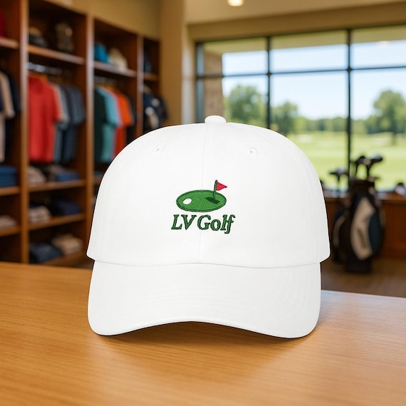 LV Golf Logo Embroidered Classic Dad Cap | LummiVibez Golf Hat