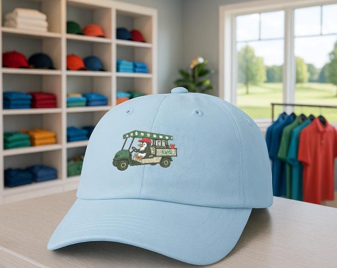 Golf Cart Penguin Logo Dad Cap | Drinks Cart Embroidery, Casual Fairway Hat