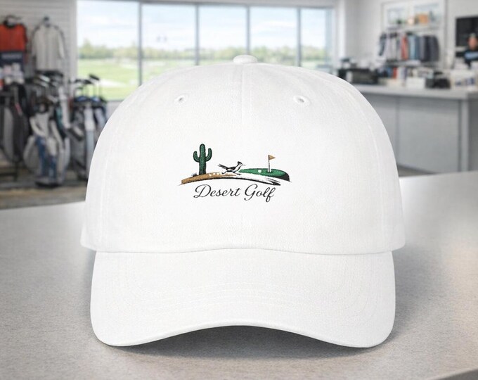 Road Runner Cactus Golf Cap | Classic Dad Cap
