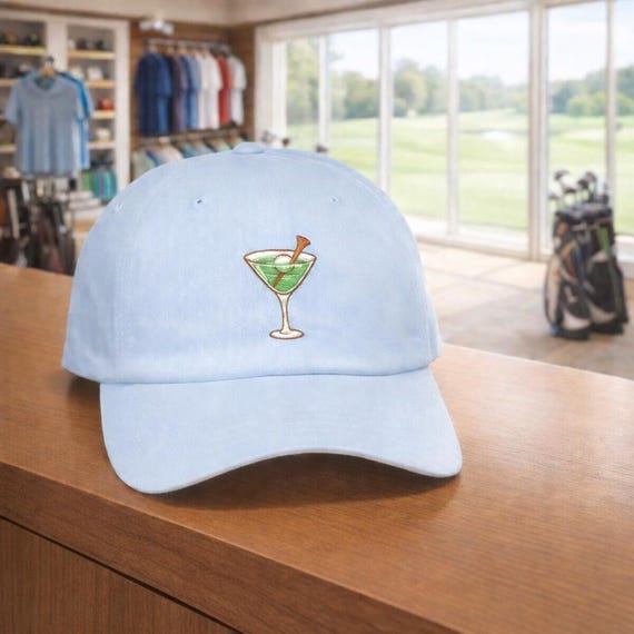 Martini Golf Ball Tee Logo Cap | Classic Dad Cap