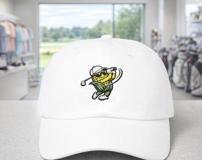 Corn Golfer Dad Cap | Funny Golf Corn Hat