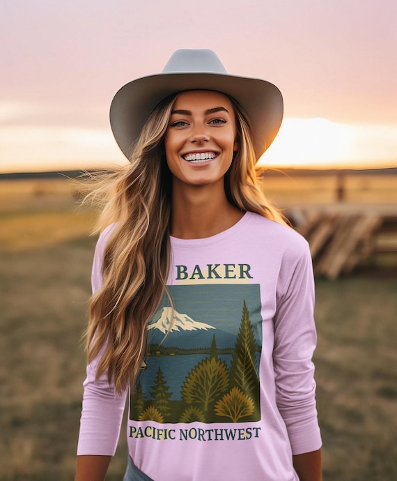 Mountain Baker Long Sleeve Tee: Pacific Northwest Cotton Shirt
