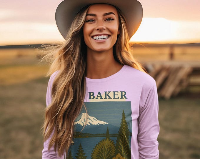 Mountain Baker Long Sleeve Tee: Pacific Northwest Cotton Shirt