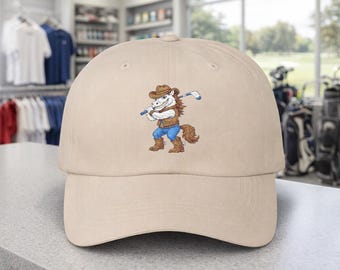 Golfer Cowboy Horse Cap | Embroidered Western Golfing Hat