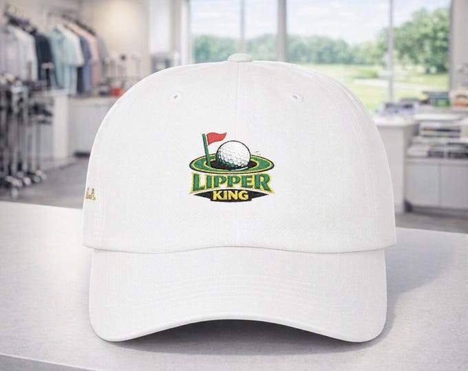 Lipper King Golf Ball Emblem Classic Dad Cap | Embroidered Golf Hat