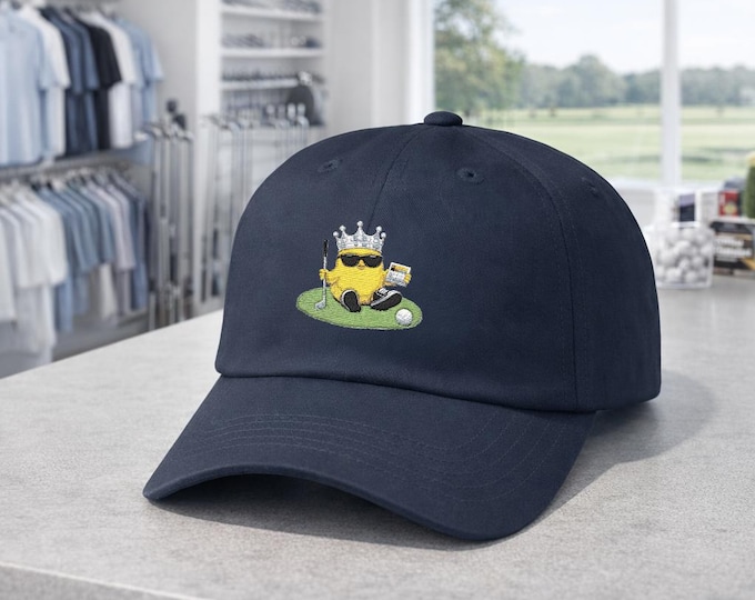 King Birdie Golf Ball Embroidery Dad Cap | Golf Ball King Cap, Adjustable Golf Hat