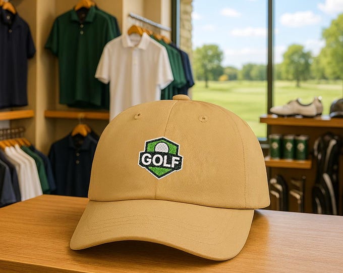 Golf Shield Logo Classic Dad Cap | Golf Hat