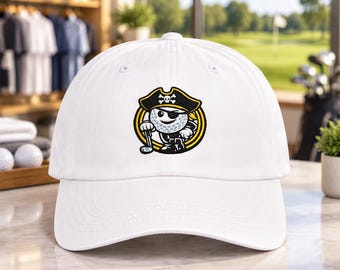 Pirate Golf Ball Embroidered Cap | Dad Cap, Golfer Humor