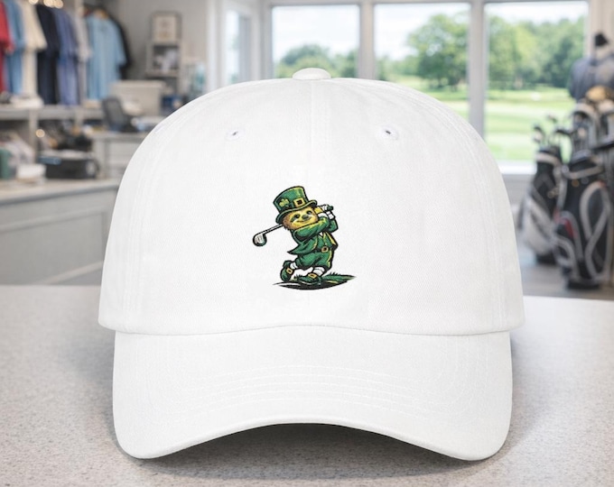 Sloth Leprechaun Embroidered Irish Golf Hat Classic Dad Cap | St. Patrick's Day