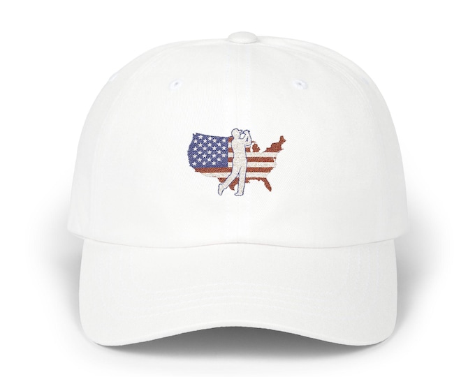 USA Flag Golfer Classic Dad Cap | American 250th Golf Hat
