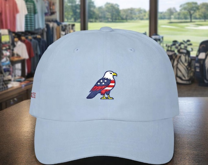American Bald Eagle USA 250 Dad Cap | Patriotic Embroidered Baseball Hat
