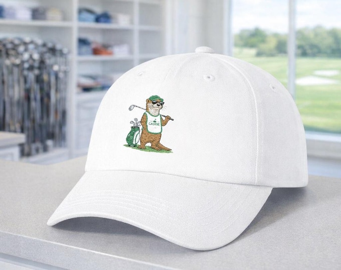 Otter Caddie Golf Otter Cap | Dad Cap, Funny PNW Golf Hat