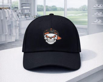 LVGC Skull Golf Hat, Golf Ball Skull Embroidered Cap, Halloween Golf Hat for Men, Premium Dad Hat for Golfers