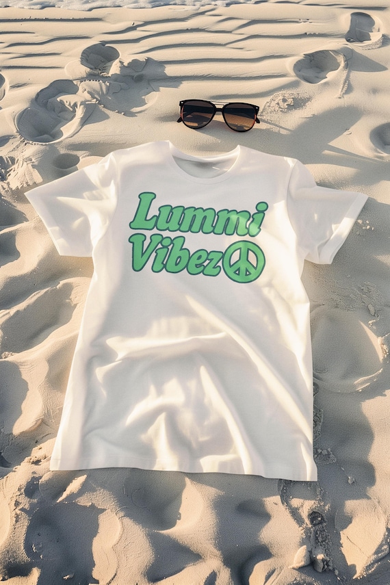Lummi Vibez T-Shirt: Garment-Dyed US Cotton Beach Tee