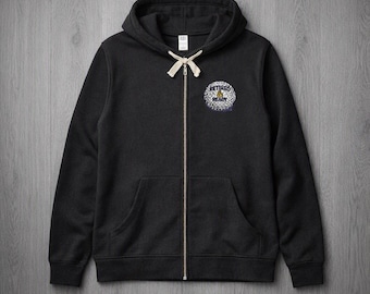 Retired Golf Hoodie, Embroidered Zip Up, Mens Sweatshirt, Cozy Full Zip