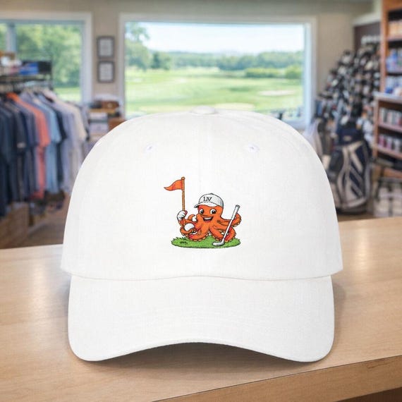 Octopus Golfer Dad Hat | Funny Golfing Cap