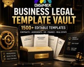1500+ Legal Business Templates Bundle | Editable Forms, Instant Download, Small Business Kit