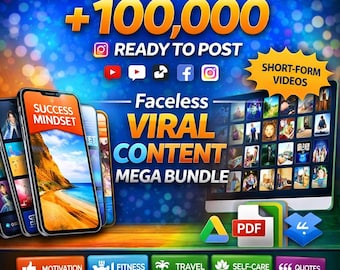 Pacote Viral Reels: mais de 100 mil curtas animados de mídia social com IA (PDF)