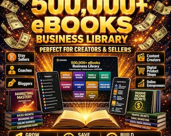 Pacchetto di oltre 500.000 eBook PLR MRR / Kit per reddito passivo / eBook modificabili / Download immediato