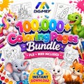 100,000+ Coloring Pages Bundle | 100+ Books for Kids & Adults, Mega Printable Pack, Instant Download product logo