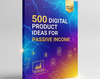 500 idées de produits numériques – faites pour vous | Modèle Canva MRR + DPP