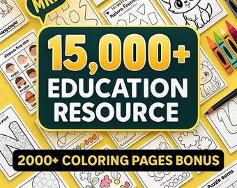 Mega Kids Learning Activities Bundle: 15,000+ Printable Educational Games (PLR/MRR)