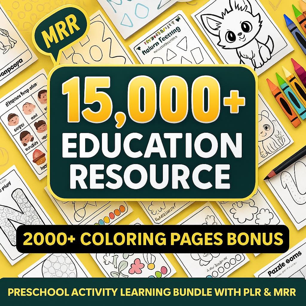 Mega Kids Learning Activities Bundle: 15,000+ Printable Educational ...