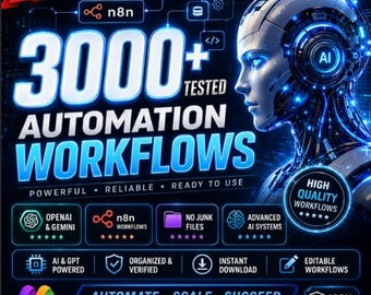 Ultimate AI Automation Workflow Bundle for n8n — 3000+ Ready-to-Use Workflows